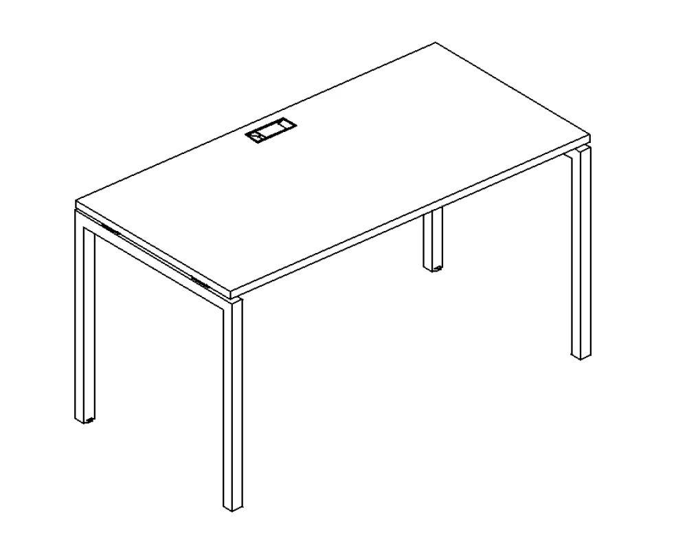 Стол письменный на металлокаркасе DUE 100x60x75 A4.PRO