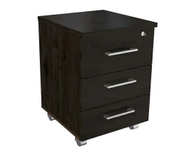 Тумба подкатная с центральным замком 43x46x60 Belfast, Blackwood, Steel images