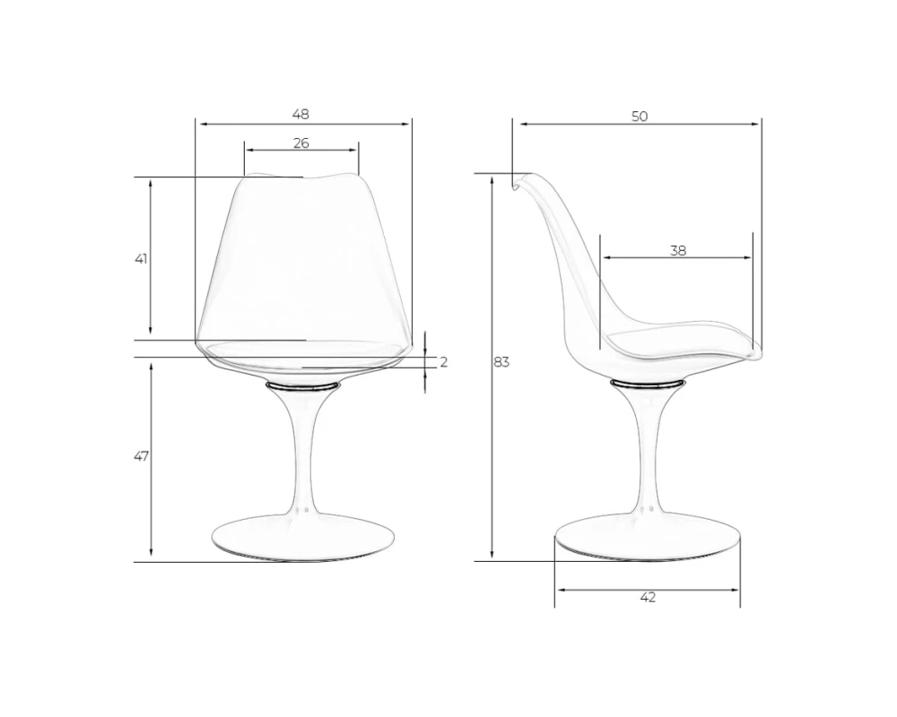 Стул барный Tulip