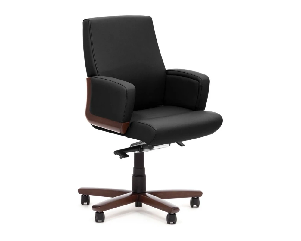 Кресло Dico/B Натуральная кожа, Черный