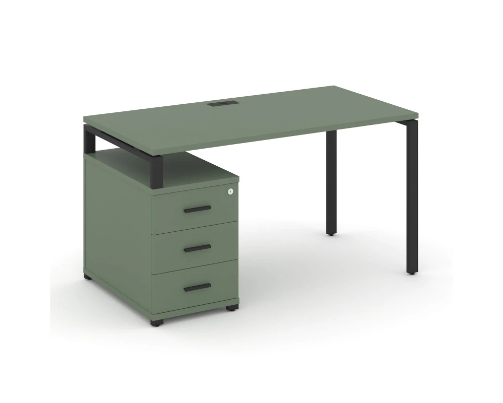 Стол письменный с 1 опорной тумбой CN.SP-303 B 1380/1746x720x750 Концепт / Concept