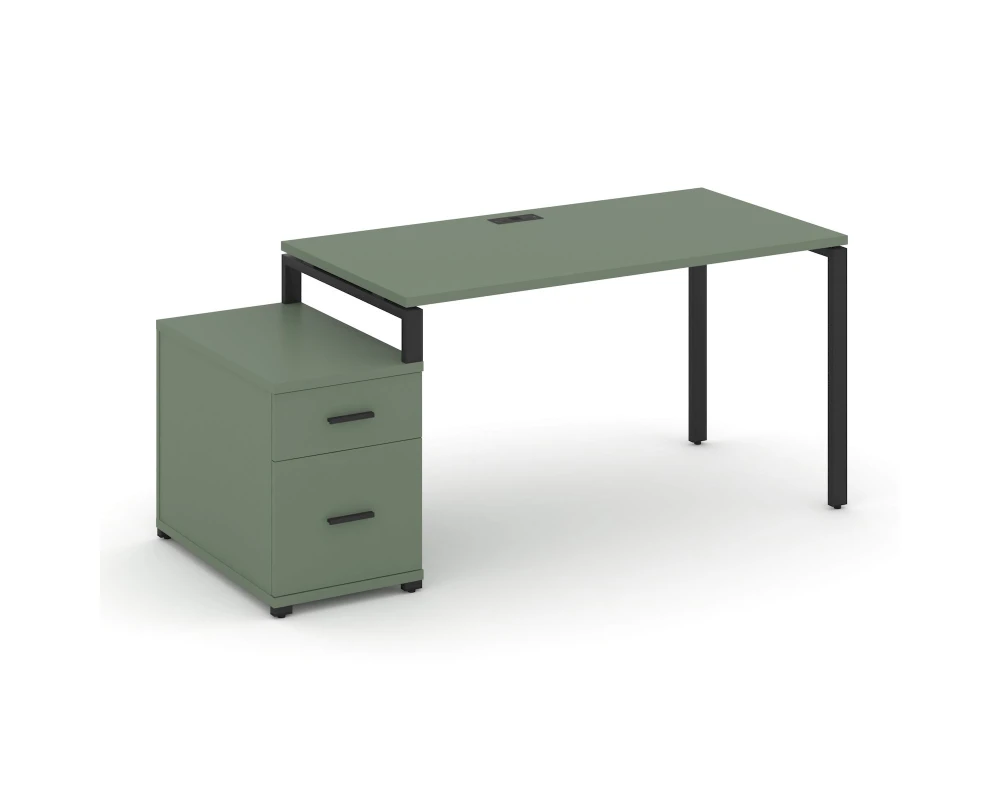 Стол письменный с 1 опорной тумбой CN.SP-306 B 1180/1546x720x750 Концепт / Concept