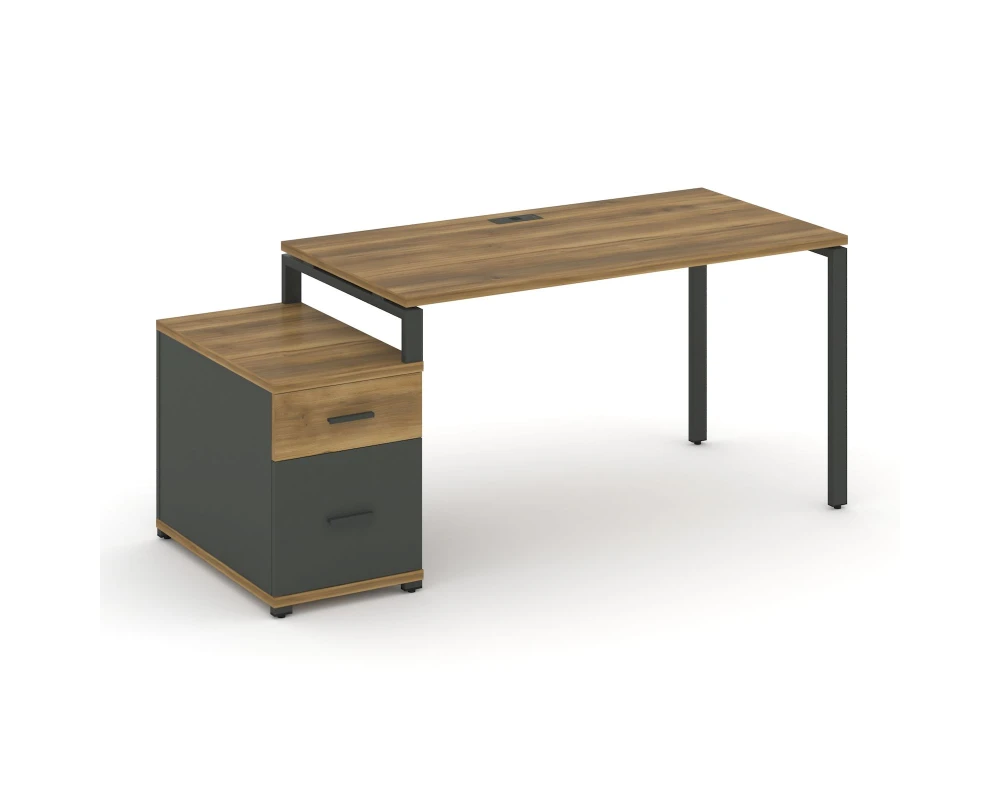 Стол письменный с 1 опорной тумбой CN.SP-306 W 1180/1546x720x750 Концепт / Concept