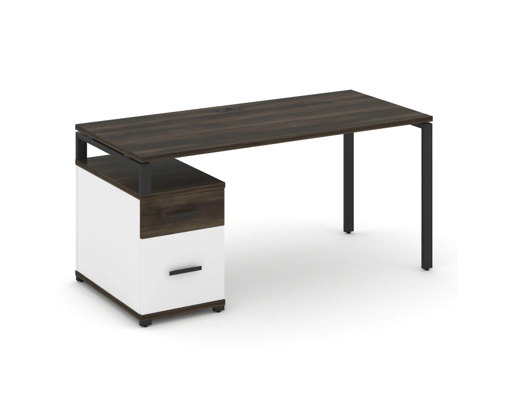 Стол письменный с 1 опорной тумбой CN.SP-308 W 1580/1946x720x750 Концепт / Concept