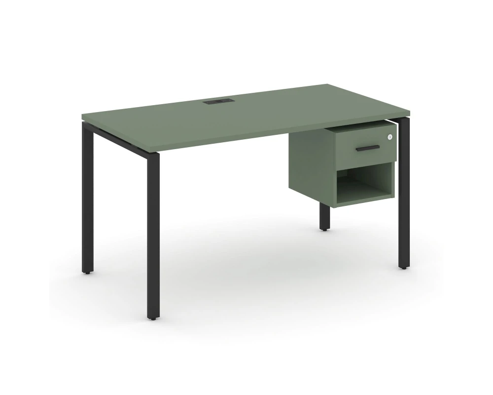 Стол рабочий с подвесной тумбой 1 открытой нишей и одним ящ. CN.SP-119 B 1380x720x750 Концепт / Concept