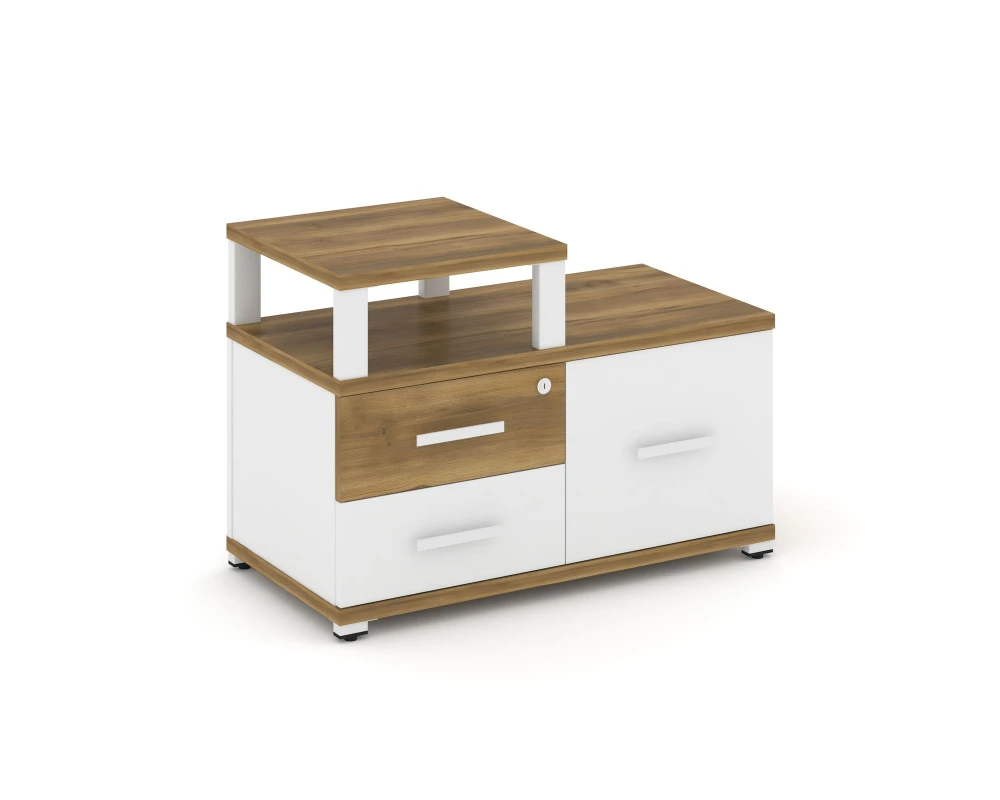 Тумба приставная широкая 2 ящ. 1 распаш. фасад с надставкой узкой CN.TSP-005 W 836x420x583 Концепт / Concept