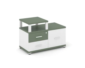 Тумба приставная широкая 2 ящ. 1 распаш. фасад с надставкой узкой CN.TSP-005 W 836x420x583 Концепт / Concept images