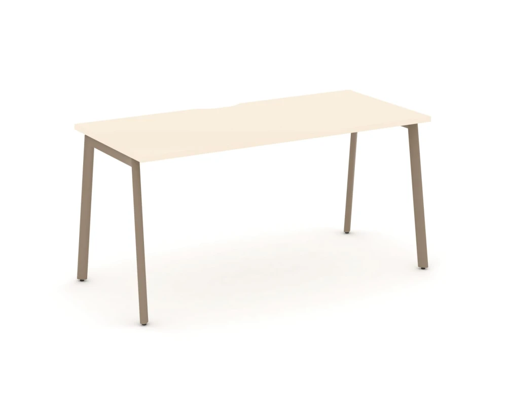 Стол рабочий с вырезом на плоскоовальной трубе 158x73x75 Эстетика / Estetica