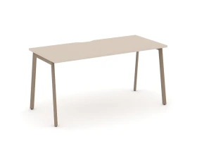 Стол рабочий с вырезом на плоскоовальной трубе 158x73x75 Эстетика / Estetica images