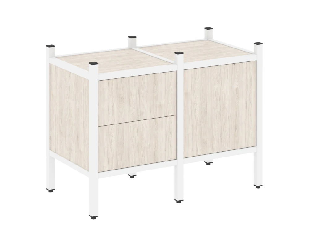 Прямой стеллаж L-01 862x446x636 Лофт / Loft