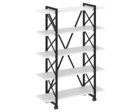 Стеллаж на колесных опорах - 5 полок 1200х400х1704 Лофт / Loft images