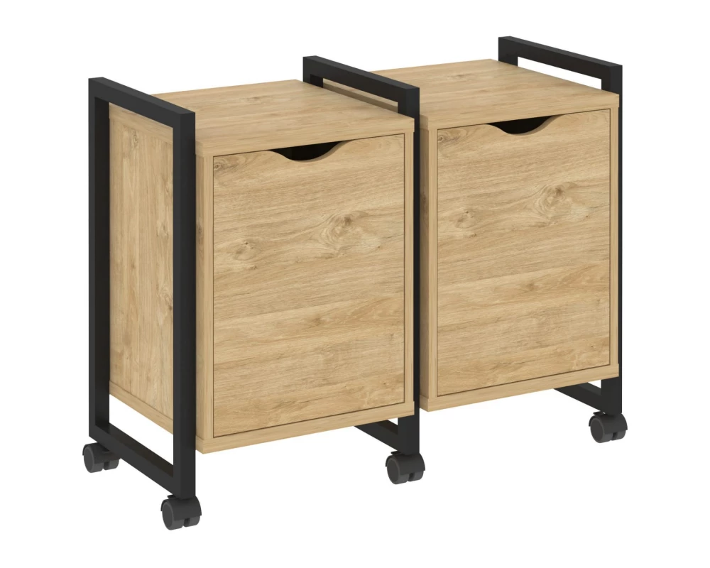 Тумба на колесных опорах наборная. Вариант №2 970х460х767 Лофт / Loft