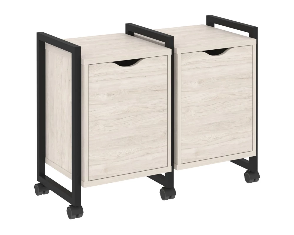 Тумба на колесных опорах наборная. Вариант №2 970х460х767 Лофт / Loft