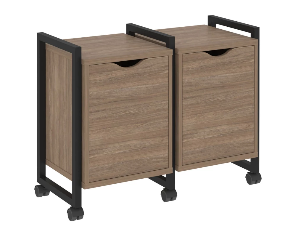 Тумба на колесных опорах наборная. Вариант №2 970х460х767 Лофт / Loft