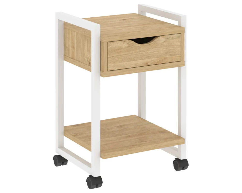 Тумба на колесных опорах с ящиком и полкой 500х460х767 Лофт / Loft