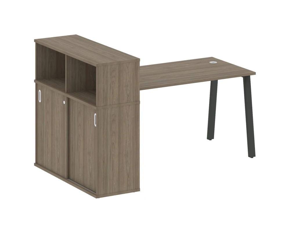 Стол письменный на А-образном м/к с опорным шкафом-купе 181x112x109,8 Метал Систем / Metal System