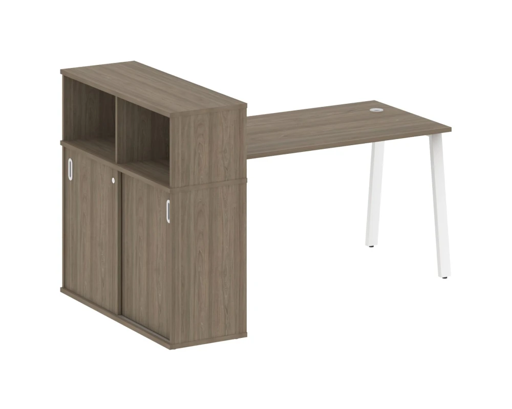 Стол письменный на А-образном м/к с опорным шкафом-купе 181x112x109,8 Метал Систем / Metal System