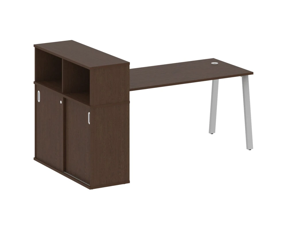 Стол письменный на А-образном м/к с опорным шкафом-купе 201x112x109,8 Метал Систем / Metal System