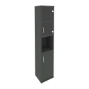 отзыв Шкаф высокий узкий правый 1 низкая дверь ЛДСП 1 низкая дверь стекло Riva