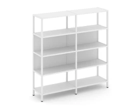 Двухсекционный стеллаж четырехярусный 1590х400х1613 Шелф Систем / Shelf System images
