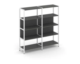 Двухсекционный стеллаж четырехярусный 1590х400х1613 Шелф Систем / Shelf System images