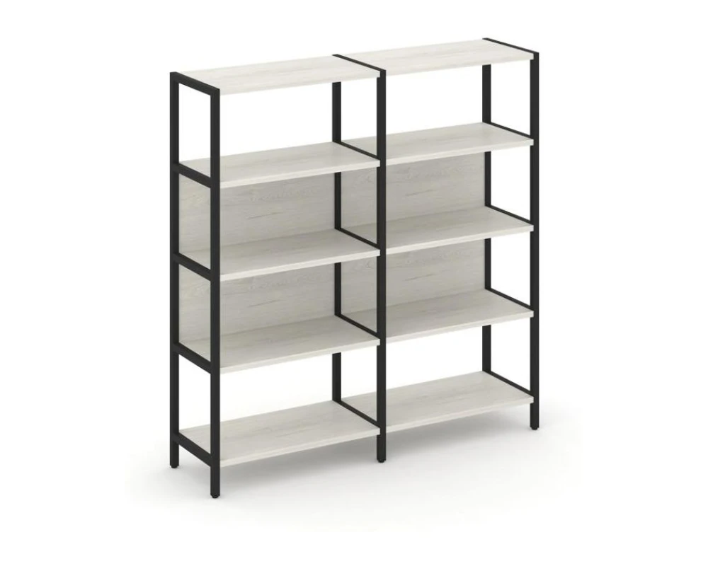 Двухсекционный стеллаж четырехярусный 1590х400х1613 Шелф Систем / Shelf System