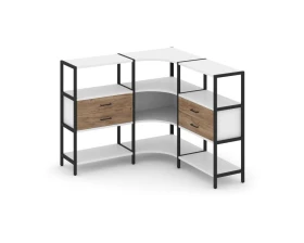Трехсекционный угловой стеллаж трехярусный с ящиками 1590х1590х1246 Шелф Систем / Shelf System images