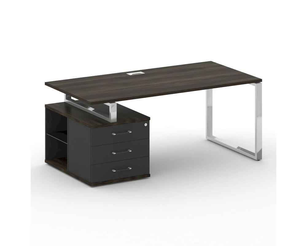 Стол для руководителя с опорной тумбой , левый 180 Шифт / Shift