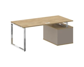 Стол для руководителя с опорной тумбой , левый 180 Шифт / Shift images