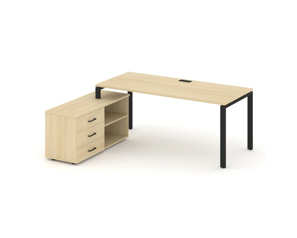 Стол письменный с греденцией левой на П-образном каркасе 1980x1480x750 Стайл Проджект Директ / Style Project Direct