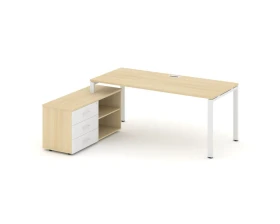 Стол письменный с греденцией левой на П-образном каркасе 1980x1480x750 Стайл Проджект Директ / Style Project Direct images