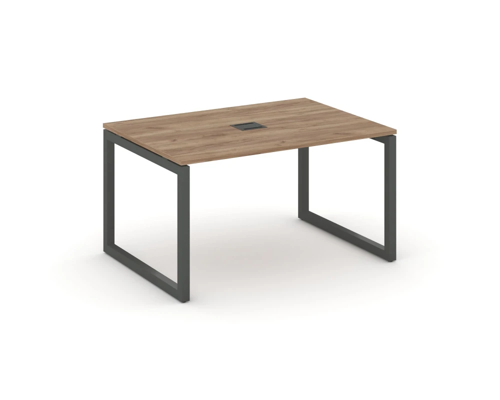 Стол переговорный на О-образном каркасе 50 мм с лючком 980x980x750 Стайл Проджект / Style Project