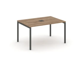 Стол переговорный на П-образном каркасе 40 мм с лючком 1380x980x750 Стайл Проджект / Style Project images