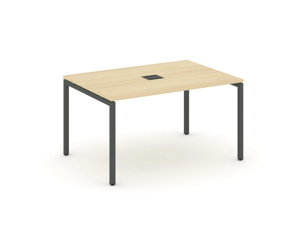 Стол переговорный на П-образном каркасе 40 мм с лючком 1380x980x750 Стайл Проджект / Style Project