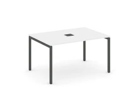 Стол переговорный на П-образном каркасе 40 мм с лючком 1380x980x750 Стайл Проджект / Style Project images