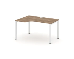 Стол рабочий эргоном. на П-образном каркасе 60 мм левый 1380x600/980x750 Стайл Проджект / Style Project images