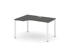 Стол рабочий эргоном. на П-образном каркасе 60 мм левый 1380x600/980x750 Стайл Проджект / Style Project images