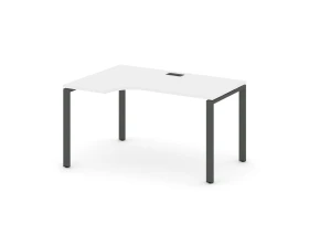Стол рабочий эргоном. на П-образном каркасе 60 мм левый 1380x600/980x750 Стайл Проджект / Style Project images