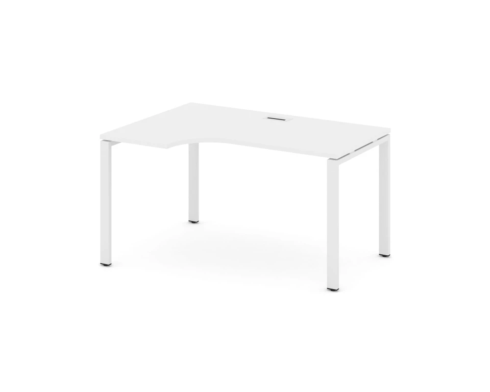 Стол рабочий эргоном. на П-образном каркасе 60 мм левый 1380x600/980x750 Стайл Проджект / Style Project