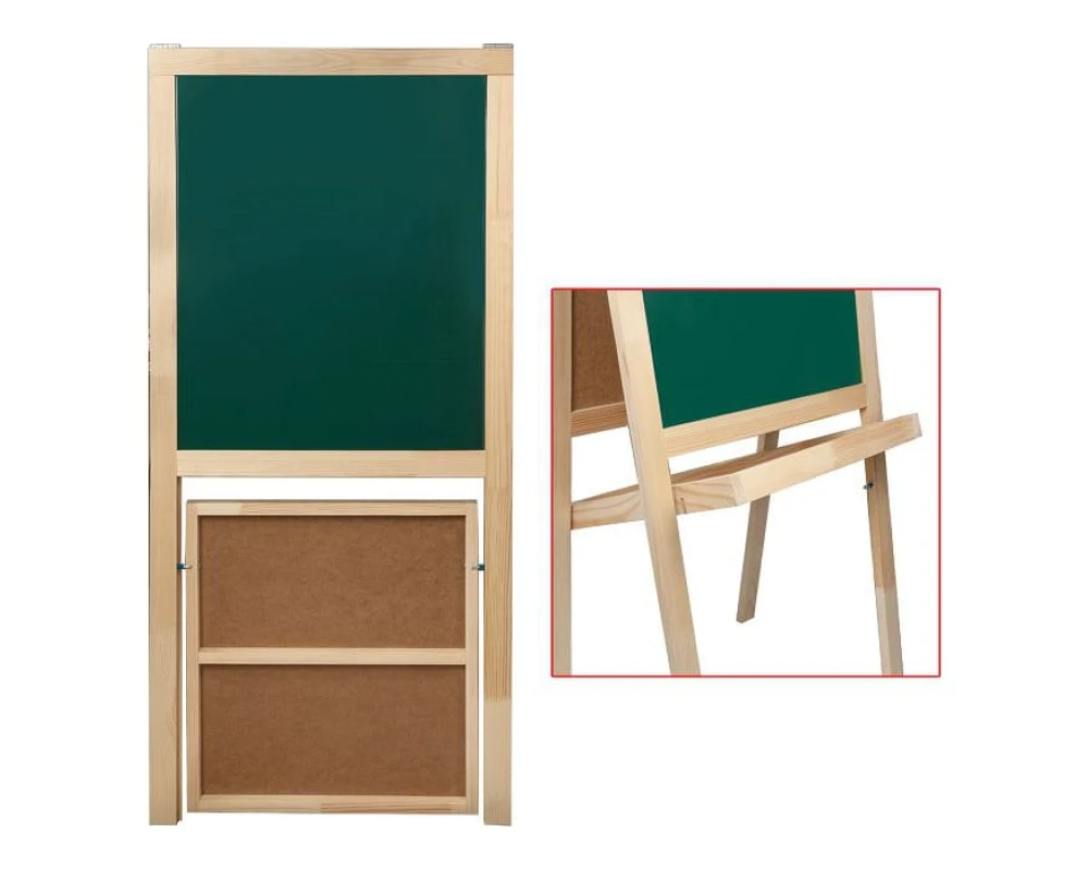 Доска мольберт магнитно маркерная для мела BRAUBERG двусторонняя 56х67