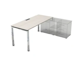 Стол рабочий прямолинейный три опоры, правый (1600*700*750) НСТП-П.974 GLOSS LINE images