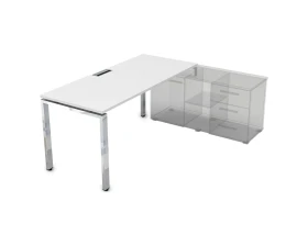 Стол рабочий прямолинейный три опоры, правый (1600*700*750) НСТП-П.974 GLOSS LINE images