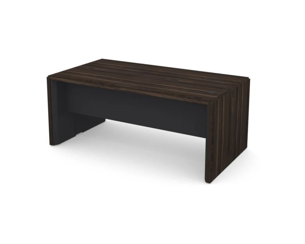 Стол руководителя левый new 180,6х96х75,3 Vegas (df) Дуб монтенегро/Черный