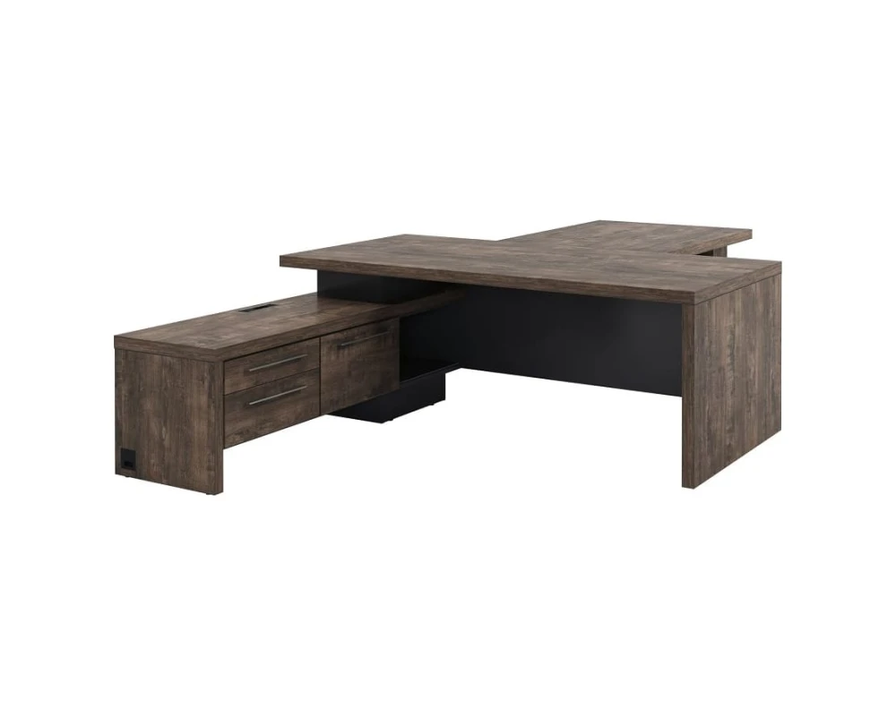 Стол руководителя с опорной тумбой T-820л.1000 Торстон