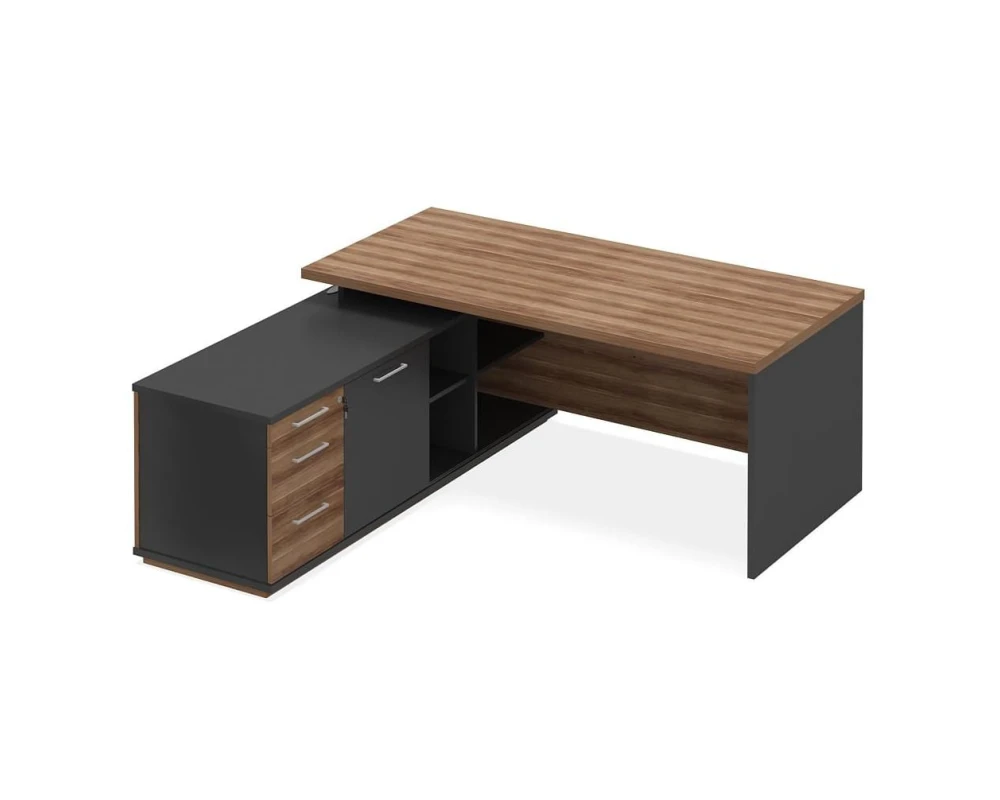 Стол руководителя ПК-СЕ-СТ190Х190Л/Д-В3 Сенатор