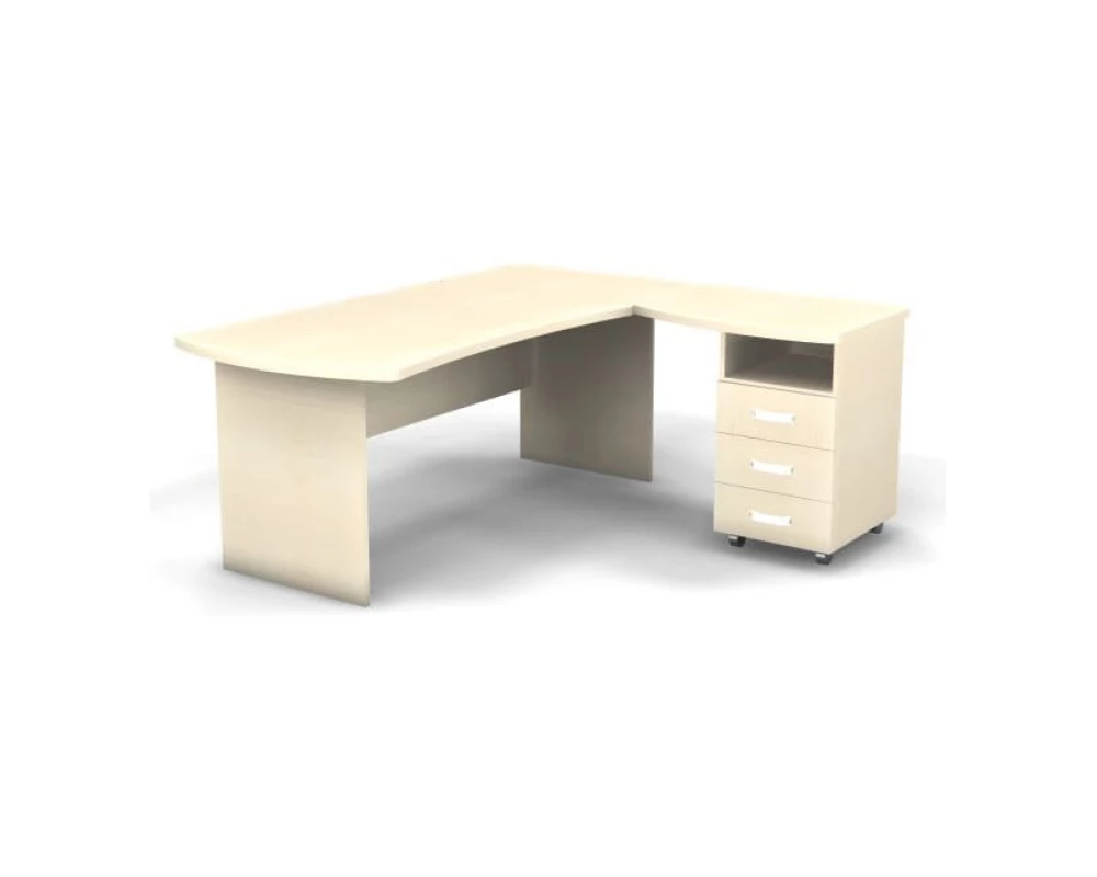 Рабочее место с тумбой правое 180x160x74 Berlin