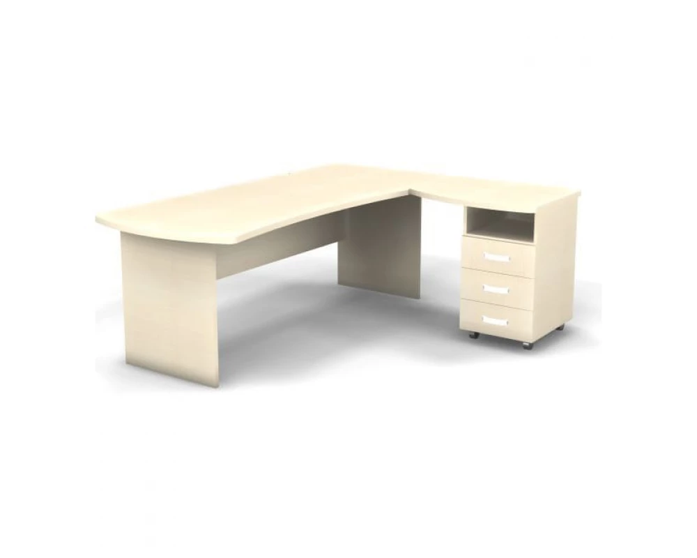 Рабочее место с тумбой правое 200x160x74 Berlin