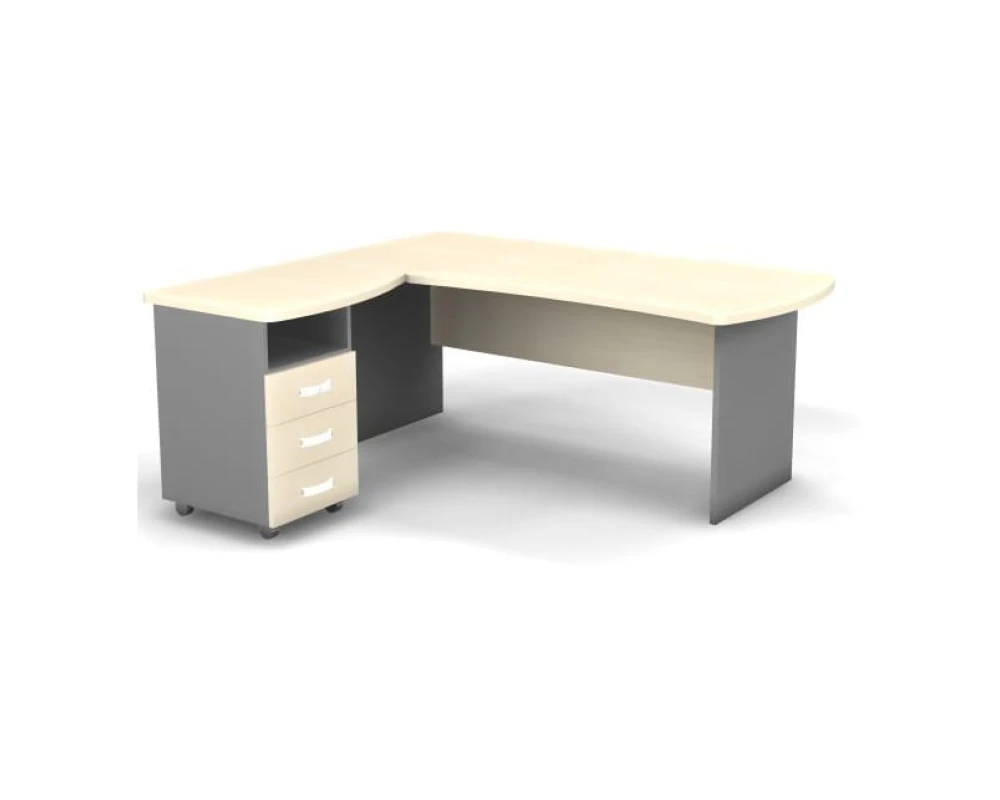 Рабочее место с тумбой левое 180x160x74 Berlin