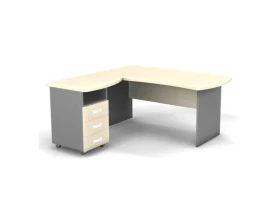 Рабочее место с тумбой левое 160x160x74 Berlin images