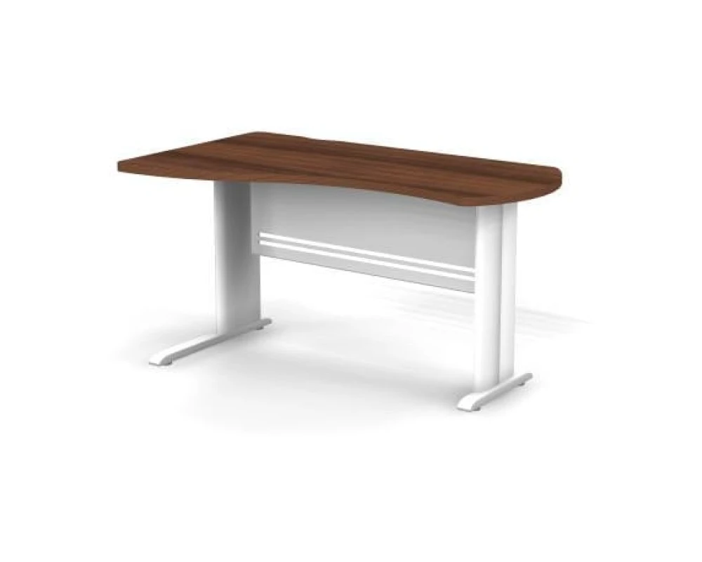 Стол асимметричный левый на L образном каркасе 140x80x74 Berlin